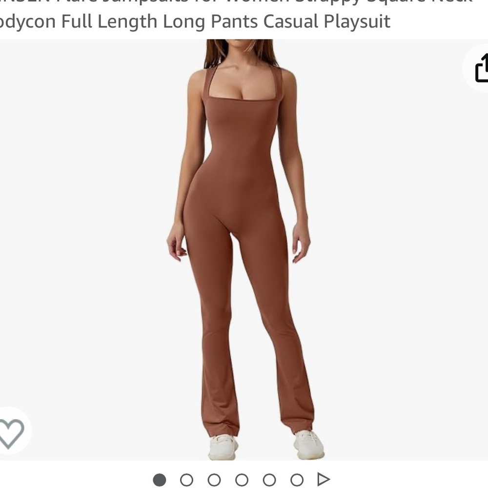 Flare jumpsuit brown- L